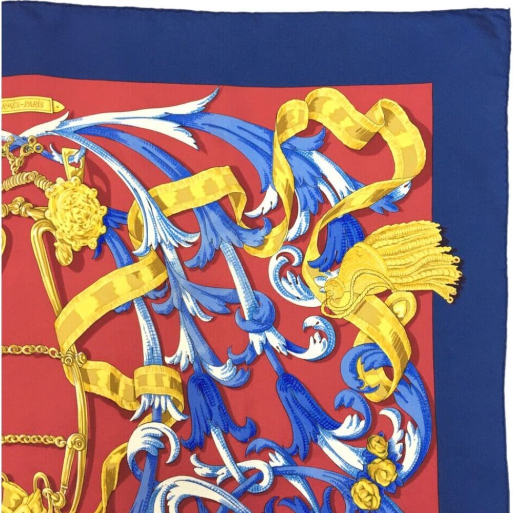 045182P (S2) Hermes Scarf Le Mors A La Conetable Carre 90 Multicolor Silk 100% - Picture 4 of 9